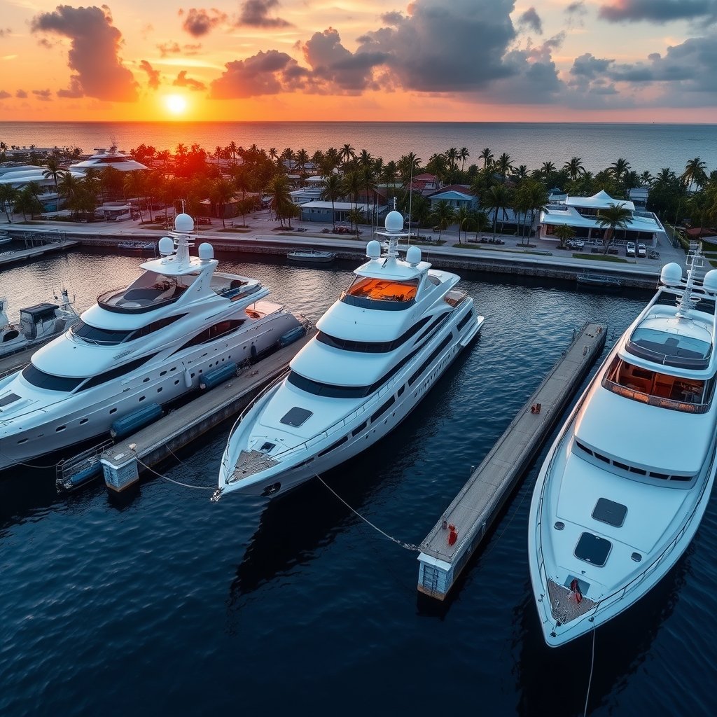 Yates en marina Panamá